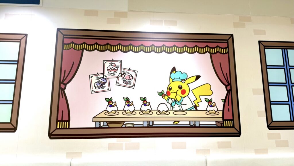 ポケモンカフェ大阪　店内装飾　パティシエピカチュウ